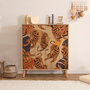 Hanah Home Multilüx Tigris Armario Multiusos Sonomo Naranja y Rojo Claret